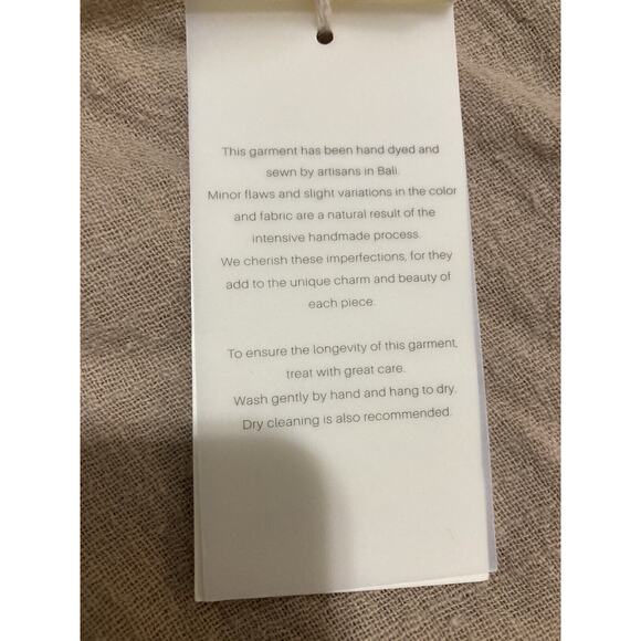 NATALIE MARTIN Beige Cotton Sand Gauze Oversized Fernanda Midi Dress Size XS - Picture 8 of 8